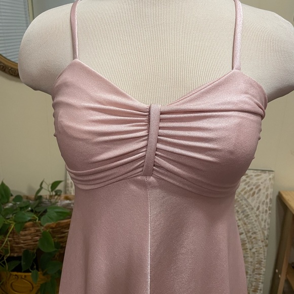 Vintage 1970s Light Pink dress. Size 7/8 ALERT needs new zipper - Picture 3 of 6